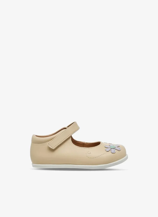 Barefeet Girls Floral Embroidered Mary Jane Shoes