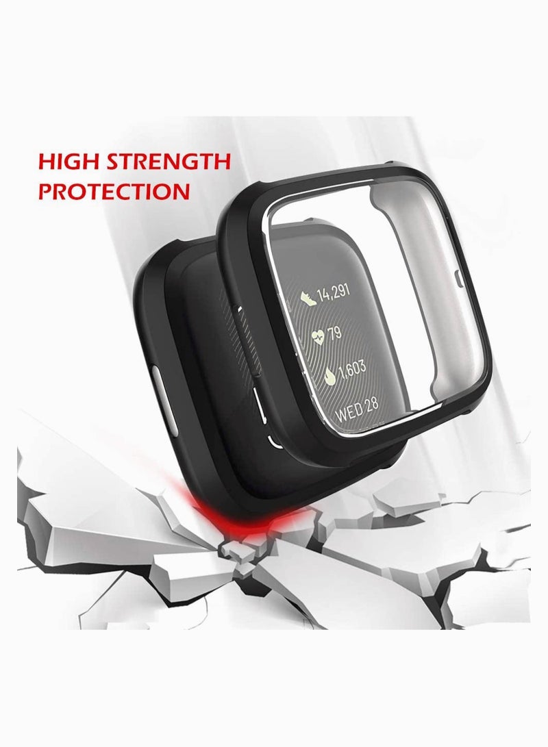 SYOSI Screen Protector Case, Fit for Versa 2 Case, Ultra-Thin Slim Soft TPU Protective Case All-Around Full Cover Bumper Shell for Versa 2 Smart Watch 3 Pack - Image 5