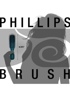 Phillips Brush Phillips Brush Emerald Light Touch 6-P Hair Brush - Part of the Gem Collection (Purse sized)  - Image 5