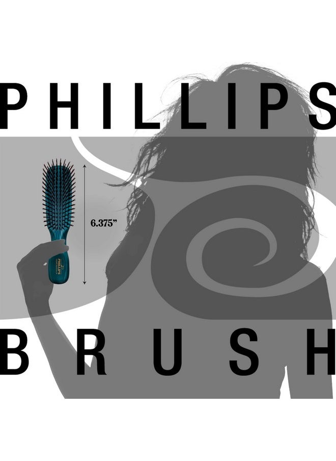 Phillips Brush Phillips Brush Emerald Light Touch 6-P Hair Brush - Part of the Gem Collection (Purse sized)  - Image 5