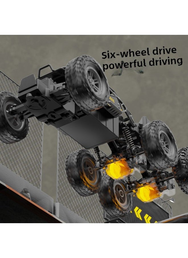 Generic Remote Control Car Six-wheel Four-wheel Drive Off-road Vehicle Climbing Car Stunt Car Children's Toy Car Mountain Racing Toy-Color:Six-wheel Four-wheel Drive Alloy Off-road Vehicle [gold]-Scale:Standard Single Battery  - Image 4
