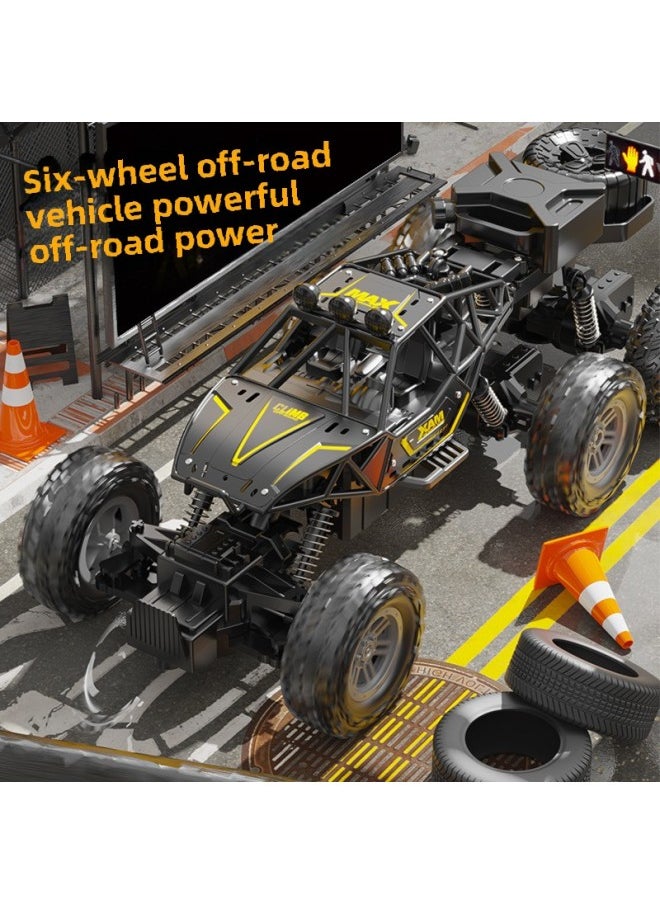 Generic Remote Control Car Six-wheel Four-wheel Drive Off-road Vehicle Climbing Car Stunt Car Children's Toy Car Mountain Racing Toy-Color:Six-wheel Four-wheel Drive Alloy Off-road Vehicle [gold]-Scale:Standard Single Battery  - Image 2