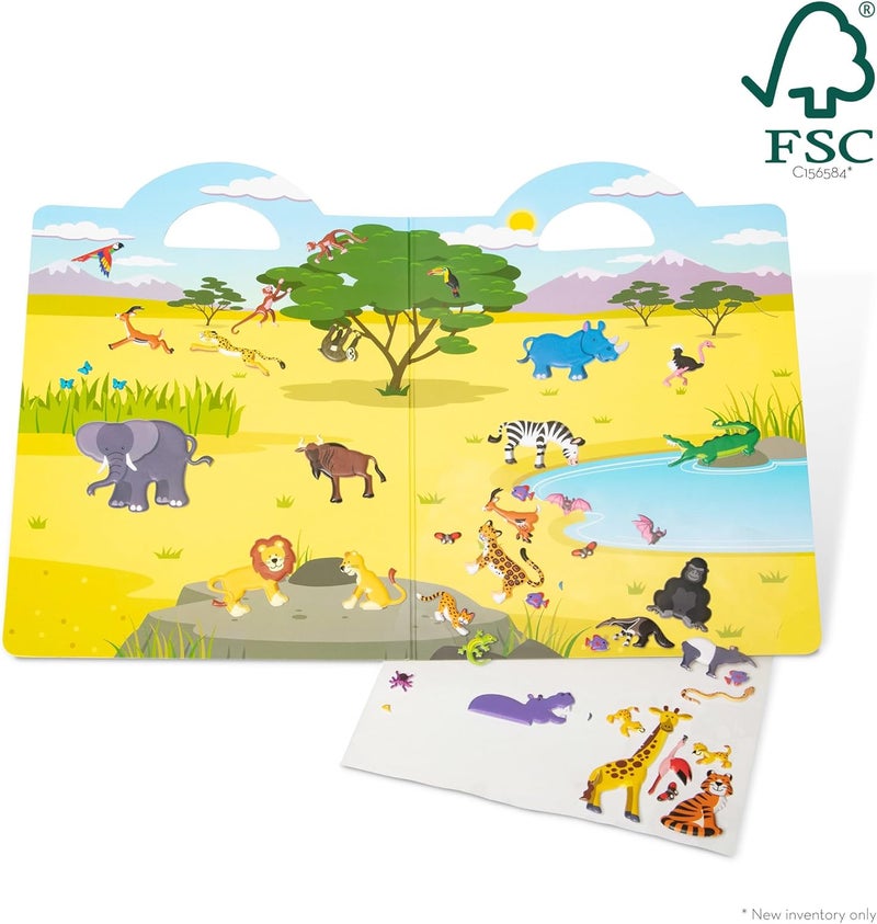 Melissa & Doug ملصقات قابلة لإعادة الاستخدام - سفاري - Image 4