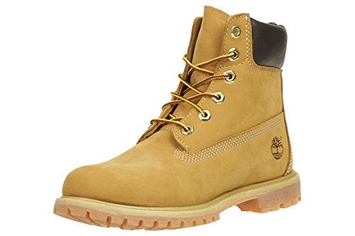Timberland Women's 6 inch Premium Waterproof Boots, Wheat Nubuck Yellow, 8 AU - Image 1