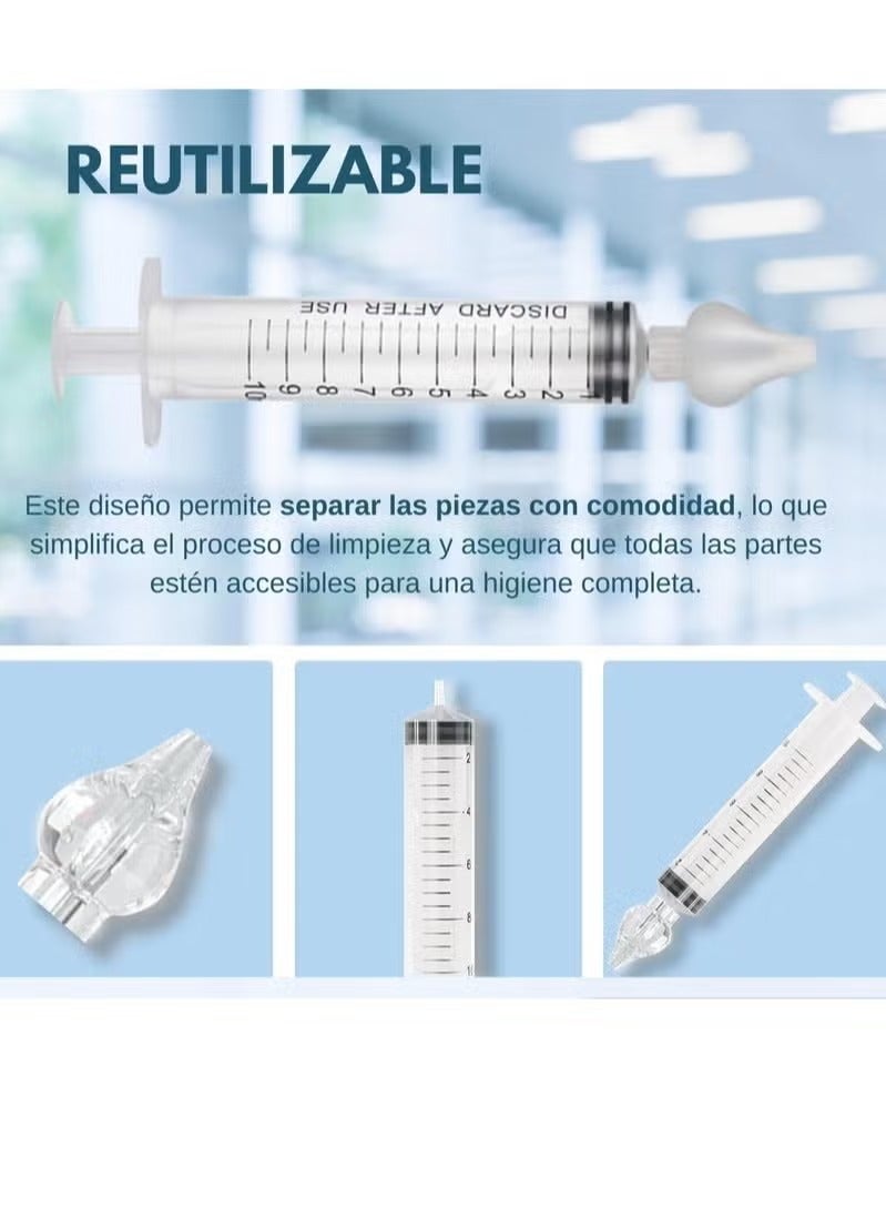 جونيس 3 محقنة لغسل الأنف للأطفال والكبار محقنة لغسل الأنف للأطفال وشفاط أنف للطفل - Image 4