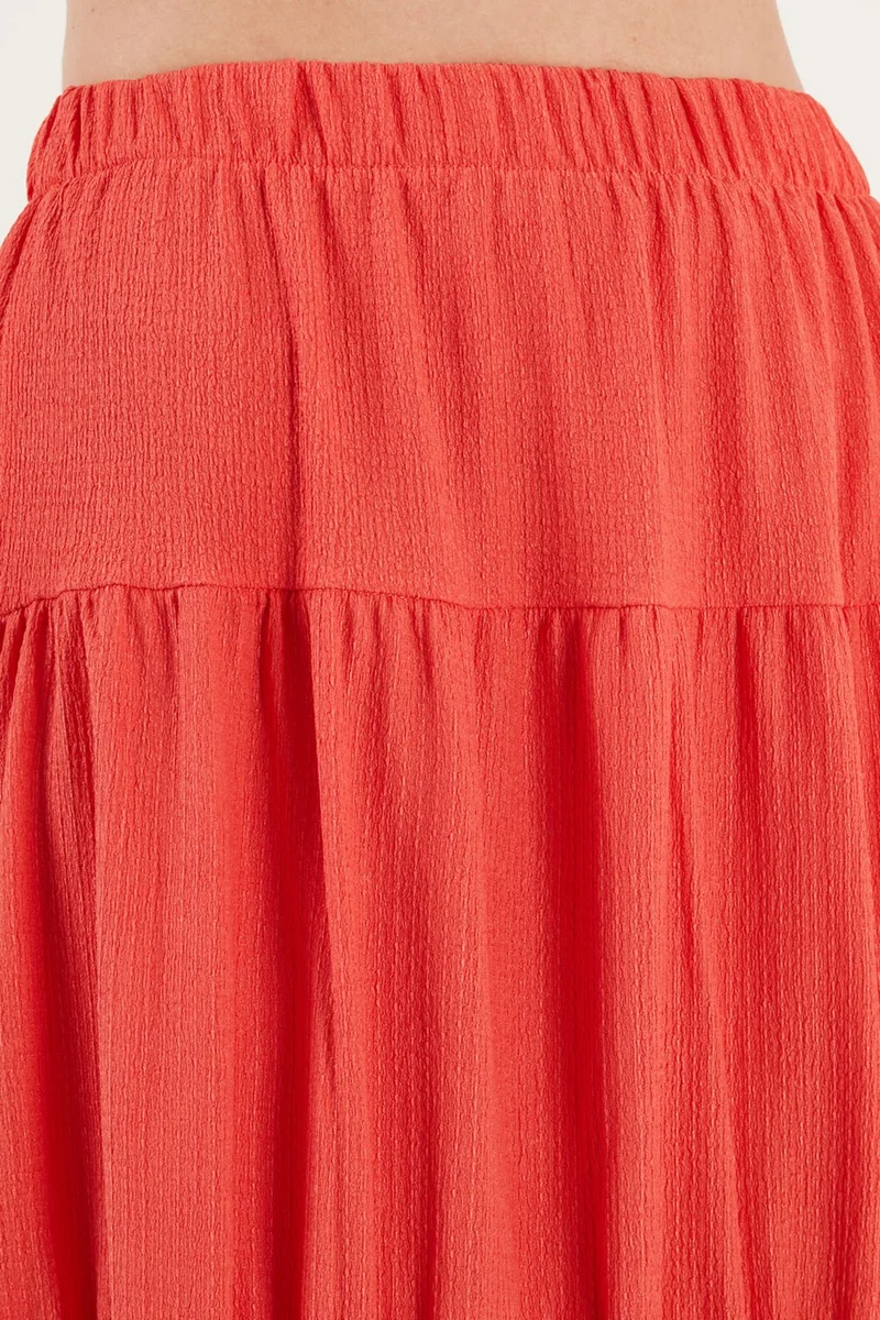 Lela Elastic Waist Layered Long Skirt Women's Skirt 5865568
