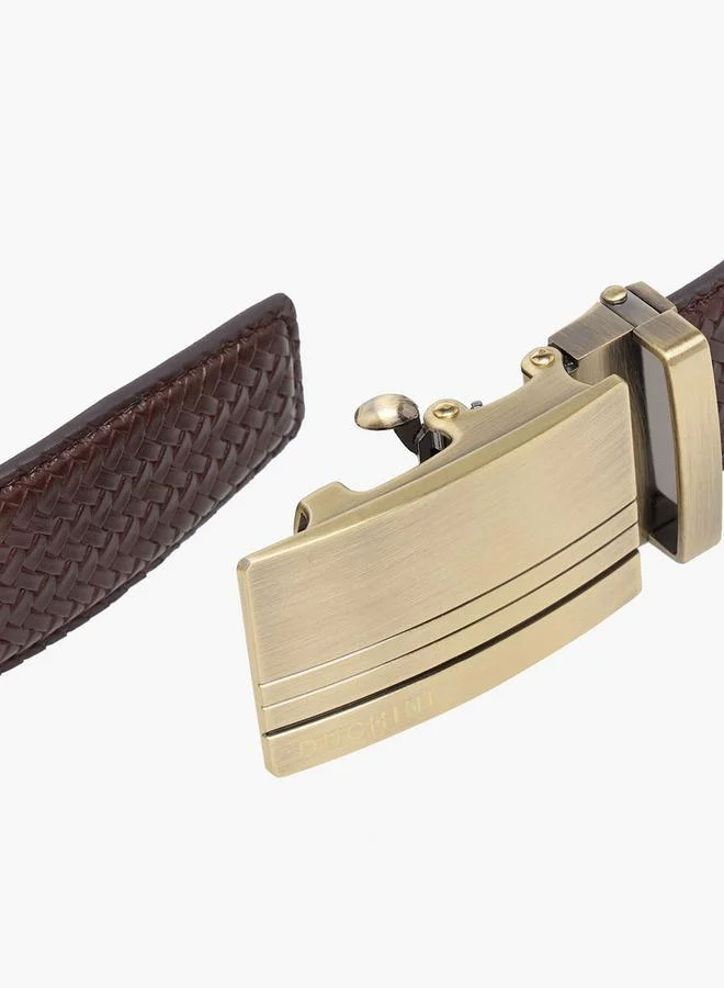 Duchini BROWN Pleated Mens Belt for Men | Best Price UAE