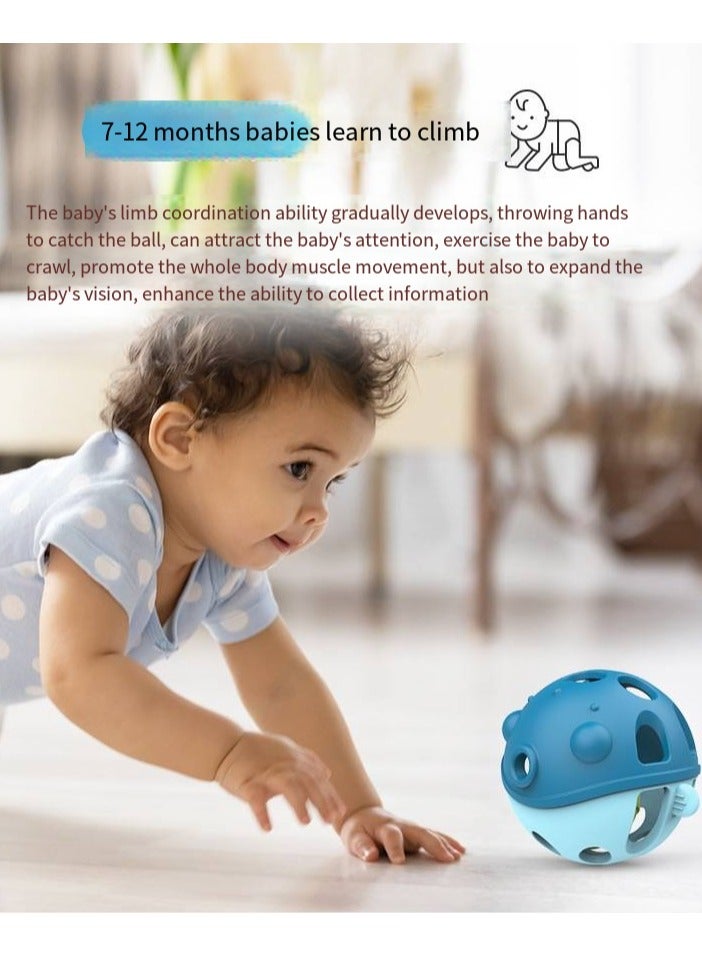 أطفال الهوغوز مقابض ألعاب الأطفال، تيثير السيليكون المرح، موسيقى طحن أسنان الأطفال بالصوت (0 سنة) - Image 3