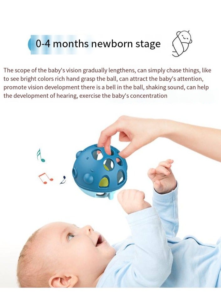 أطفال الهوغوز مقابض ألعاب الأطفال، تيثير السيليكون المرح، موسيقى طحن أسنان الأطفال بالصوت (0 سنة) - Image 1