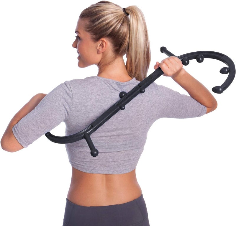 Body Back Buddy Classic USA Made Handheld Massage Cane - Full Body Trigger Point Tool for Deep Tissue Pain Relief - Dual Hooks for Back, Shoulder, Neck - (2.0 Black) - Image 2