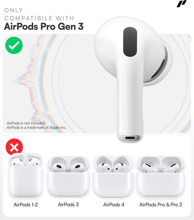 Proof Labs بروف لابس 4 أزواج من أغطية خطافات الأذن لـ AirPods Pro 3 [مع حقيبة تخزين إضافية] إكسسوارات متوافقة مع Apple AirPods Pro الجيل الثالث (أبيض) - Image 2
