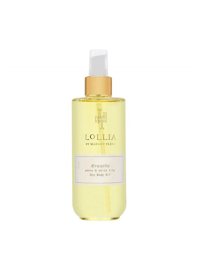 Lollia زيت الجسم الجاف، 6.8 أونصة سائلة - الفاوانيا وزنبق الماء - زيت جسم للنساء، زيت جسم معطر، زيت جسم مرطب، زيت جسم جاف للنساء، لجميع أنواع البشرة - Image 1