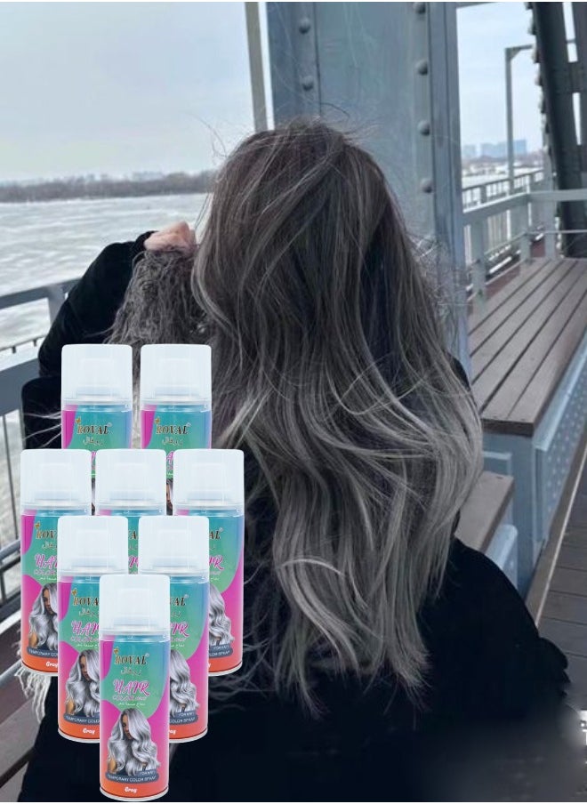 ROVAL 8 Pieces Hair Color Spray Grey  - Image 1