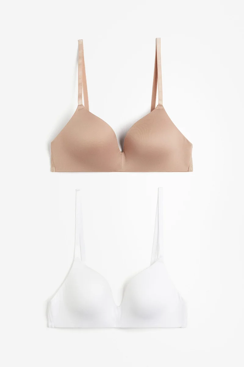 H&M 2-pack microfibre non-wired bras