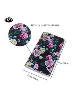 Excefore Credit Card Holder, Business Card Organizer Credit Cards Protector with 96 Card Slots RFID Blocking Business Cards Holder for Managing Your Different Cards to Prevent Loss or Damage (Black Rose)  - Image 4