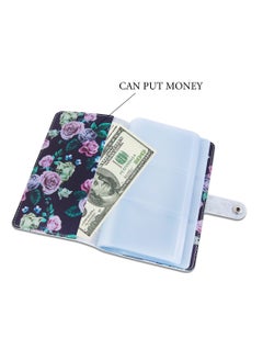 Excefore Credit Card Holder, Business Card Organizer Credit Cards Protector with 96 Card Slots RFID Blocking Business Cards Holder for Managing Your Different Cards to Prevent Loss or Damage (Black Rose)  - Image 2