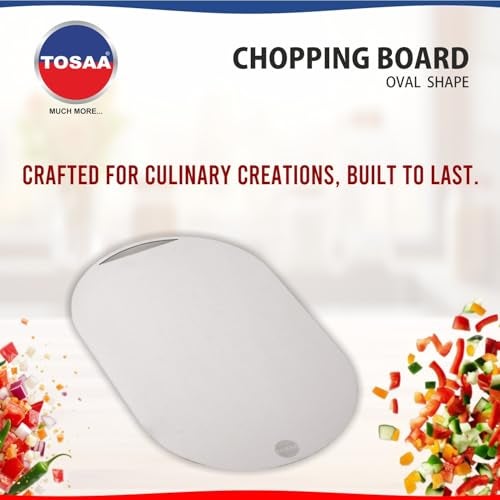 Tosaa (DP101 L) Stainless Steel Chopping Board Vegetable,Fruit Cutting, Kneeding, Cake Prep, Heavy Duty Chopping-Board - 1.5MM - Image 5