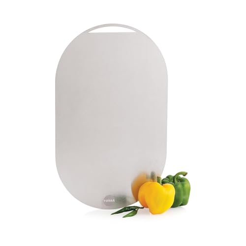 Tosaa (DP101 L) Stainless Steel Chopping Board Vegetable,Fruit Cutting, Kneeding, Cake Prep, Heavy Duty Chopping-Board - 1.5MM - Image 2