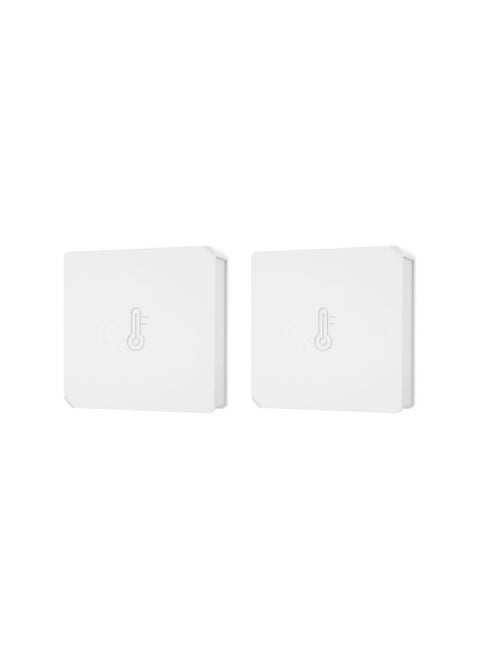 Temperature Humidity Sensor 2 Pack Smart Mini Indoor Temperature and Humidity Sensor for Checking The Room Climate ZigBee Bridge Required Supports Voice Control Compatible with Alexa