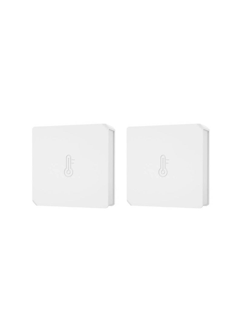 Temperature Humidity Sensor 2 Pack Smart Mini Indoor Temperature and Humidity Sensor for Checking The Room Climate ZigBee Bridge Required Supports Voice Control Compatible with Alexa