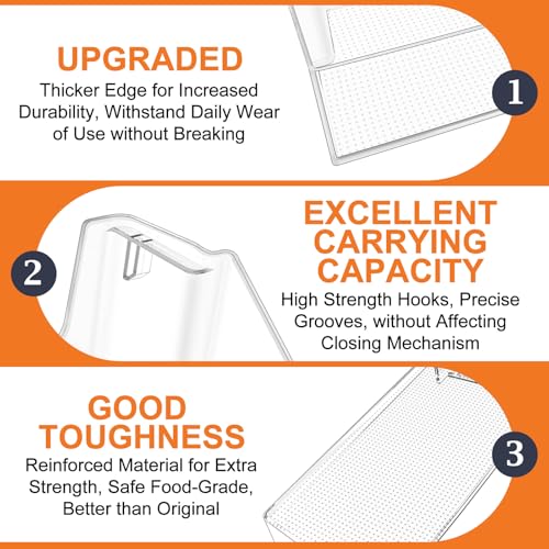 Tomato Man Upgraded W11239961 W10900538 Refrigerator Door Shelf Bin Replacement Compatible with Whirlpool Refrigerator Door Shelf Parts WRS321SDHW01 WRS315SDHM05 WRS311SDH WRS321SDH WRS325SDH Door Shelves - Image 5