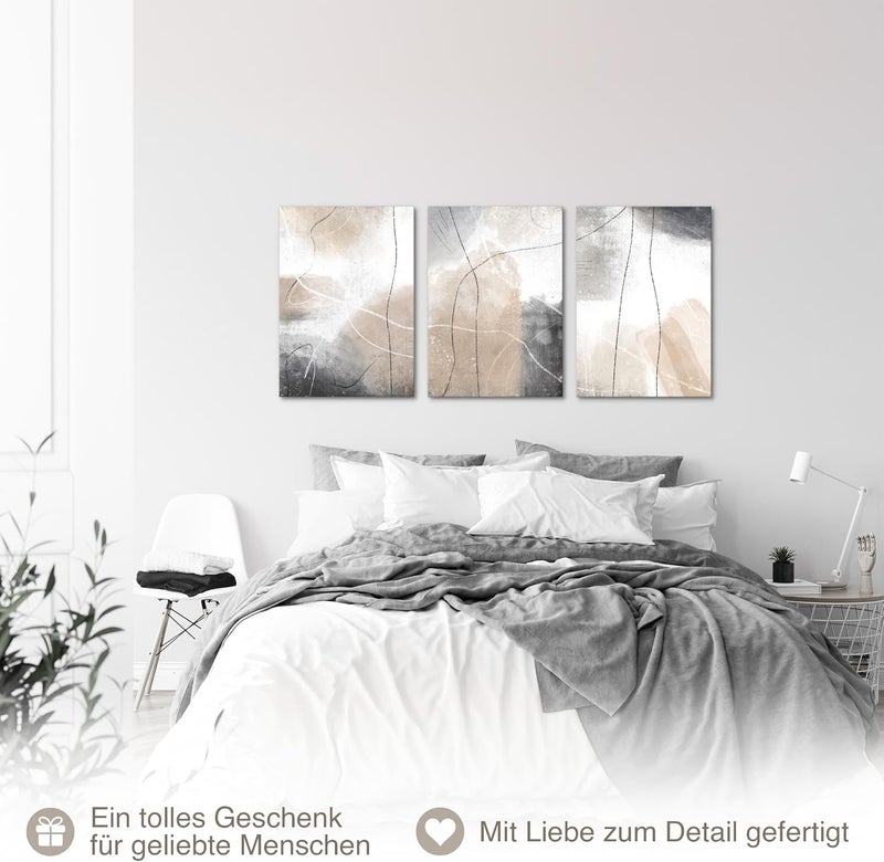 Novart Abstract Picture Set - 3-Piece Decorative Wall Art - Image 5