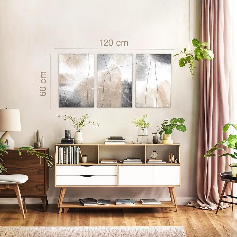 Novart Abstract Picture Set - 3-Piece Decorative Wall Art - Image 3