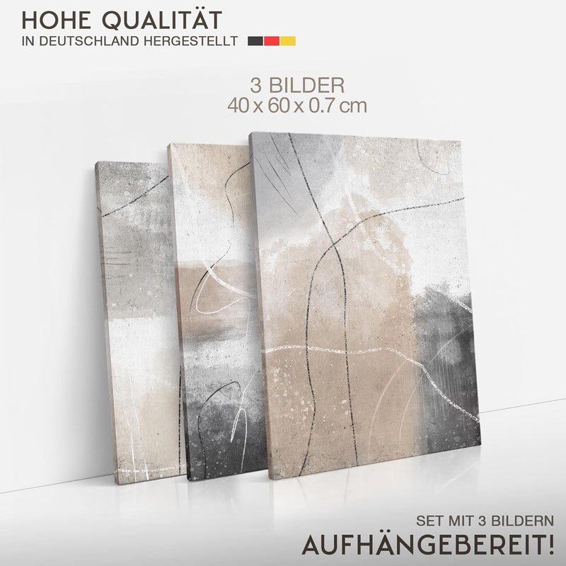 Novart Abstract Picture Set - 3-Piece Decorative Wall Art - Image 4
