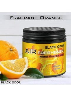 Orange Car Air Freshener Black Odor 180g Natural Essential Oils Air Freshener For Car Home BO03 ORANGE  - Image 2