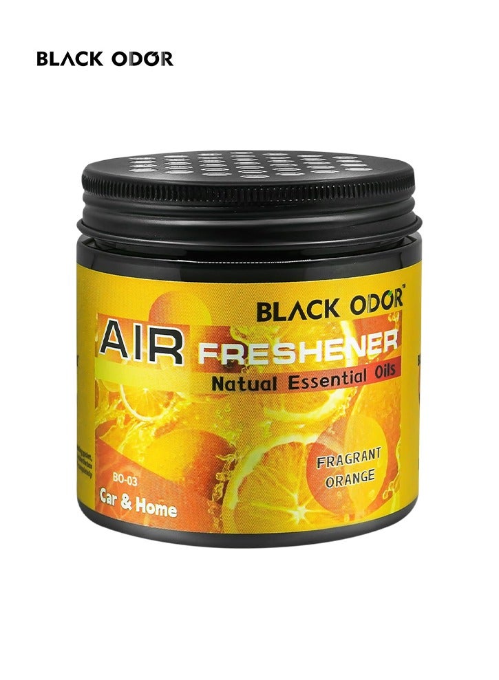 أورانج معطر هواء للسيارة برائحة سوداء 180 جرام من الزيوت العطرية الطبيعية معطر هواء للسيارة والمنزل BO03 برتقالي - Image 1