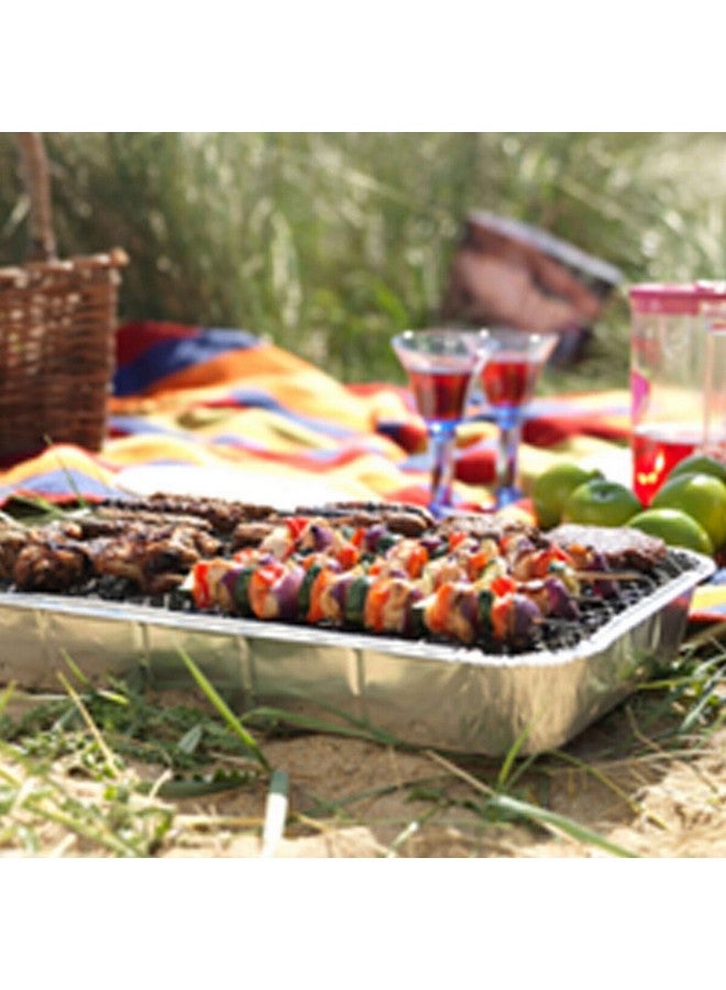BAR-Be-Quick Party Size Instant BBQ Disposable Grill Silver 1.5 kg IBBQ4007 - Image 2