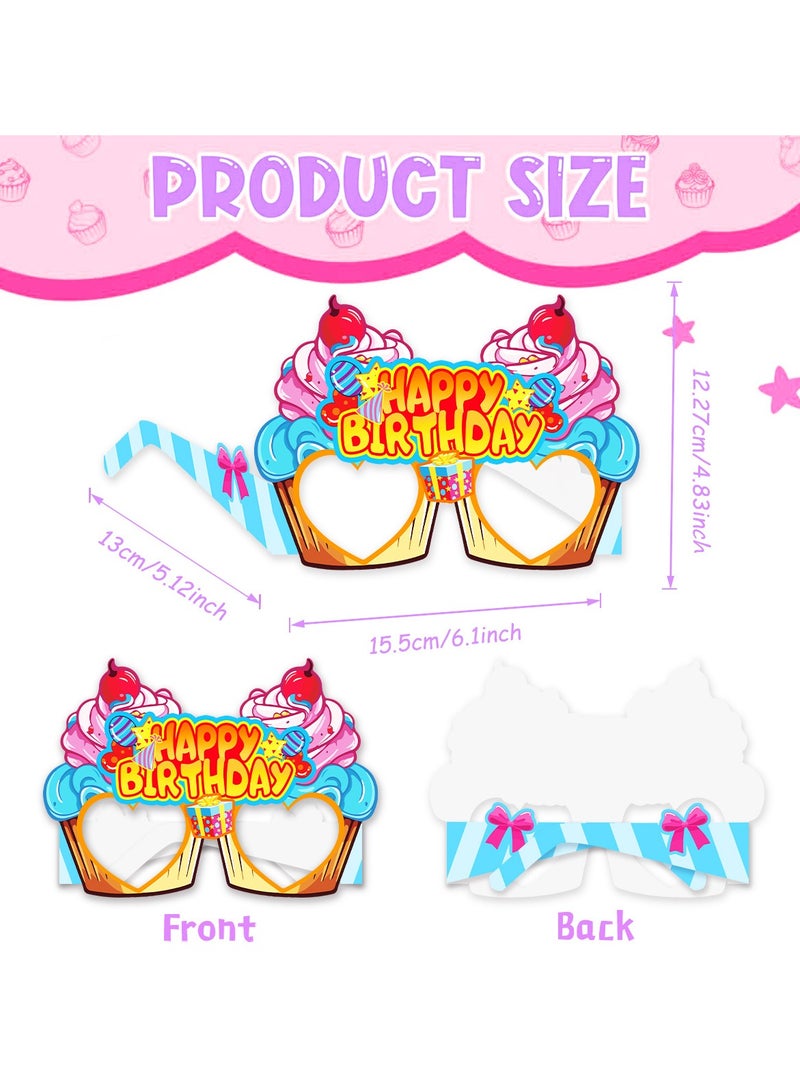 8 Pcs Celebration Paper Glasses - Cake Gift Box Design for Birthday Party Decoration Party Supplies - Image 2