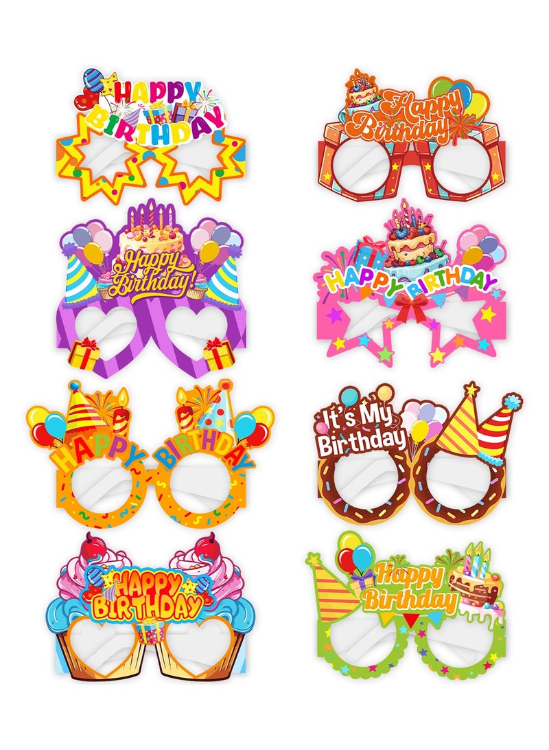 8 Pcs Celebration Paper Glasses - Cake Gift Box Design for Birthday Party Decoration Party Supplies - Image 3