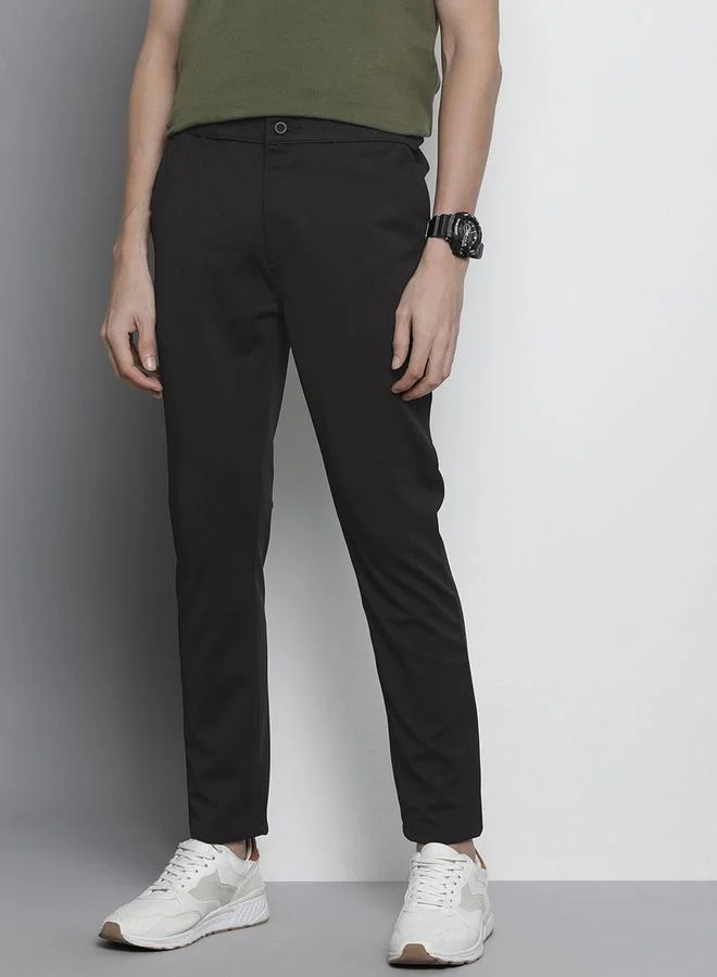 The Indian Garage Co Men Slim Fit Mid Rise Knitted Pants