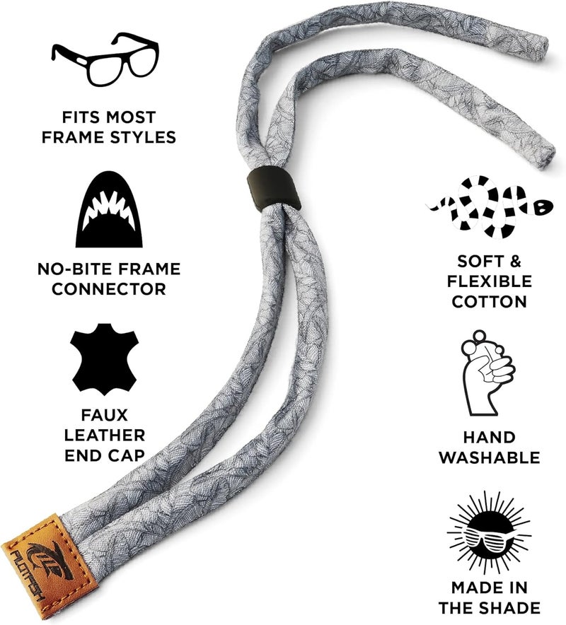 Pilotfish Premium Cotton Eyewear Retainer Sunglass Strap - Multiple Design Options - Soft & Durable Sunglass Holder - Image 2