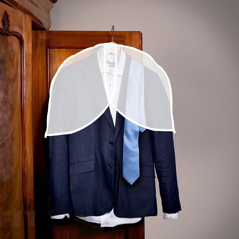 Garment Covers for Hanging Clothes Shoulder Dust Covers 60x45cm Peva 5pcs for Closet Storage - Image 4