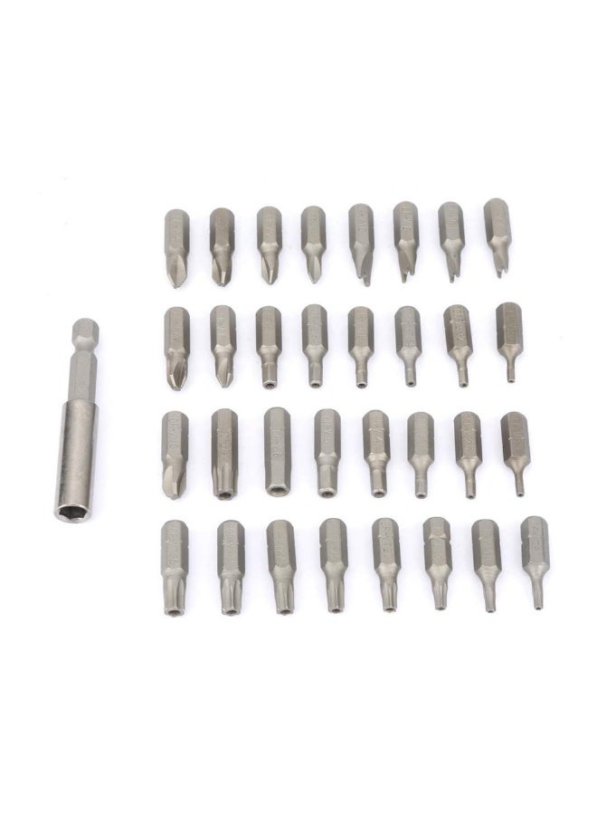 Screwdriver Bit Set, 32pcs Screwdriver Bit Kit, Hex Crossing Star Screw Security Bit Set, with Extension Rod for Home Electoronics, for Electric Screwdrivers, Hand Screwdrivers, Electric Drills - Image 4