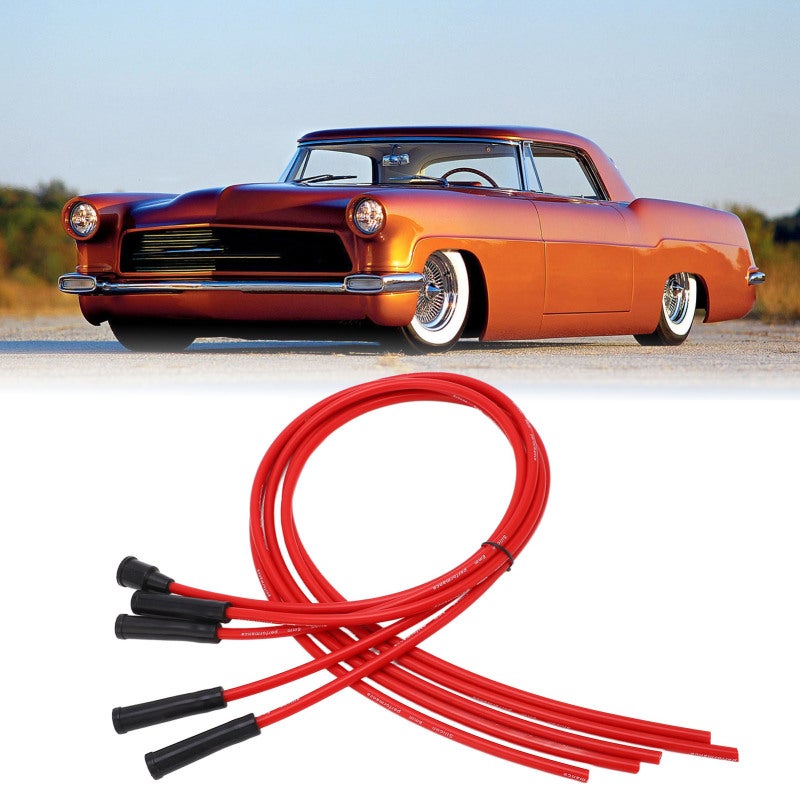 Spark Plug Ignition Wire Set Red High Performance Silicone 1m Car Ignition Wire for 4 Cylinder Automobile 8mm - Image 2