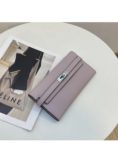 h-Jia Kelly woc long wallet 2023 new womens bag Korean-style mini shoulder messenger bag Womens Small bag mobile phone bag Light pink
