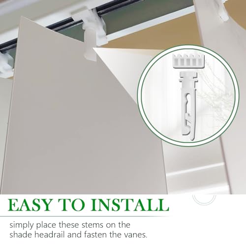 lofrcin Vertical Blinds Replacement Stem and Gear Used for Headrail, Carrier Stem Vertical Blinds Curtain Accessories（12 Sets） - Image 3