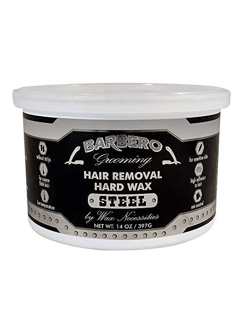 wax necessities Wax Necessities Barbero Grooming Depilatory Hard Wax Steel for Men 14 Ounces 