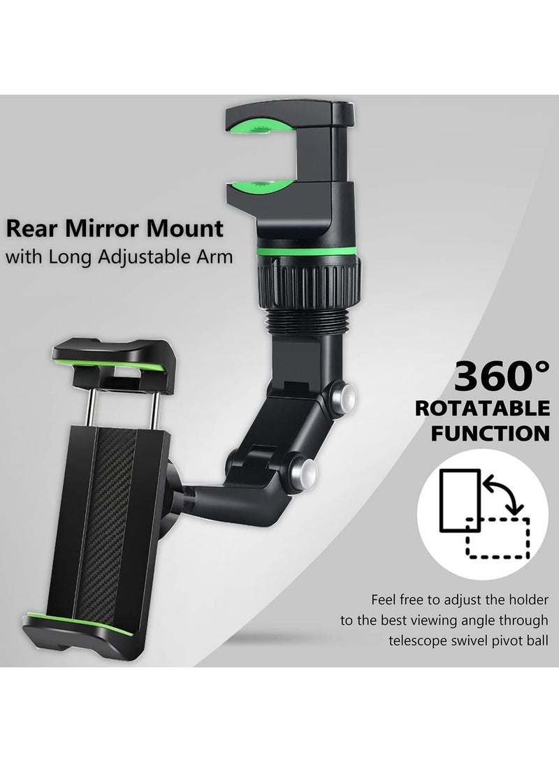 Multifunctional Car Mirror Holder 360 Degree Rotatable Car Mirror Mount for GPS and All Mobile Phones - Image 5
