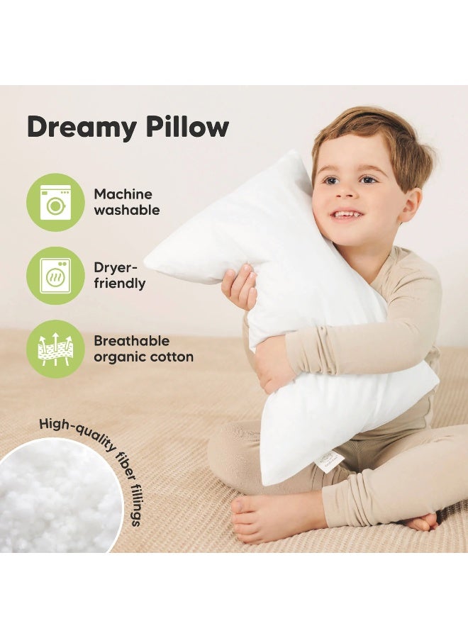 KeaBabies Toddler Pillows 2 Pack, Kids Travel Bed Pillows, Bunnies - Image 3