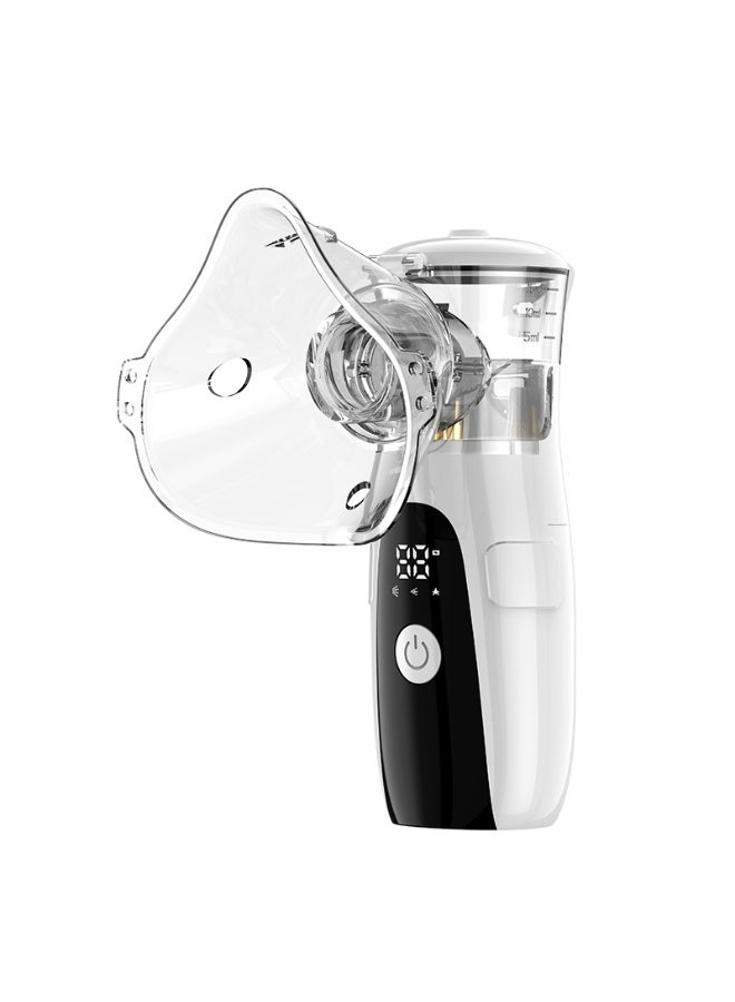 NexusTek Portable Nebulizer Handheld Mesh 5μm Fine Mist ≤50dB Quiet 3 Modes LED Display Type-C Powered Low Residue Detachable for Adults and Children [Elegant White Edition] - Image 1