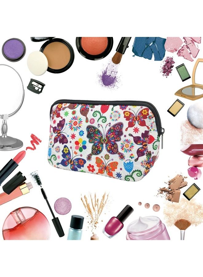 AJLTPA Cosmetic Bag Waterproof Neoprene Zipper Pouch Travel Portable Toiletry Makeup Bags Organizer Case for Women and Girls, Cute Mermaid - Image 4