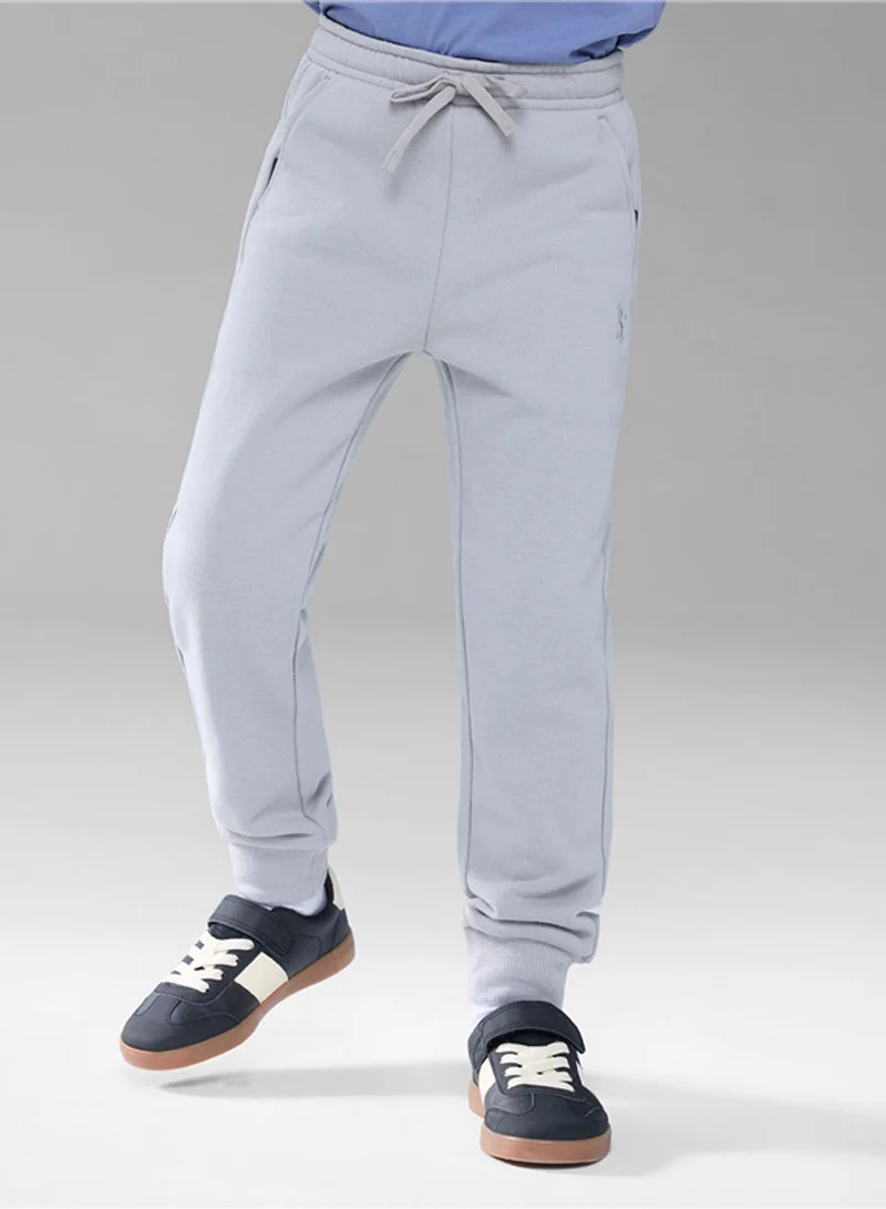 جيوردانو Kid's Tapered Fit French Terry Jogger with Elastic Waist