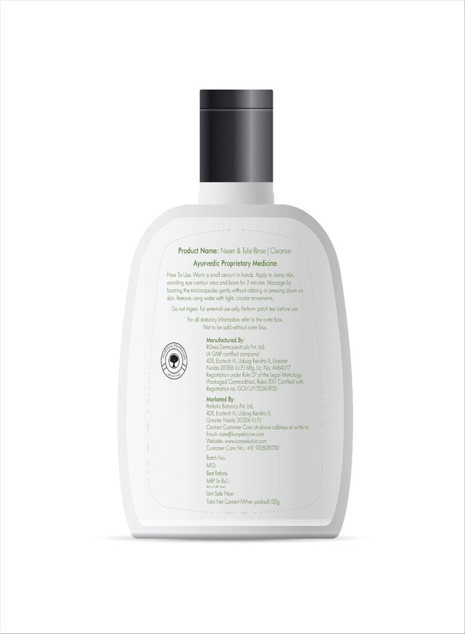 Curate Paragon Neem Tulsi Rinse Face Wash-120g |Reduces Acne and Cleanses Pores And Prevents Pimples|Anti Acne|Control Moisture|Fair Complexion|Skin Hydration | Controls Oil - Image 2