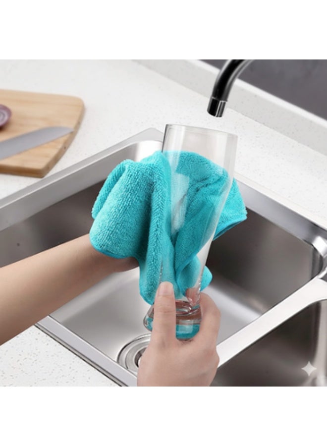 ركسو مجموعة مناشف مايكروفايبر فاخرة متعددة الألوان - 12 قطعة بحجم 60×40 سم - Image 3