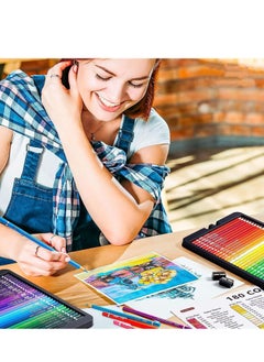 Cool Baby COOLBABY 180 Colors Artist Colored Pencils Set For Adult Coloring Books Soft Cores Professional Numbered Art Drawing Pencils For Artists Kids Adults Coloring Sketching And Painting  - Image 5
