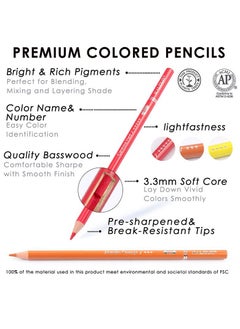 Cool Baby COOLBABY 180 Colors Artist Colored Pencils Set For Adult Coloring Books Soft Cores Professional Numbered Art Drawing Pencils For Artists Kids Adults Coloring Sketching And Painting  - Image 4